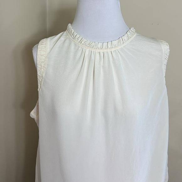 BODEN CRÈME SILK SLEEVELESS BLOUSE US 14 - Picture 2 of 6